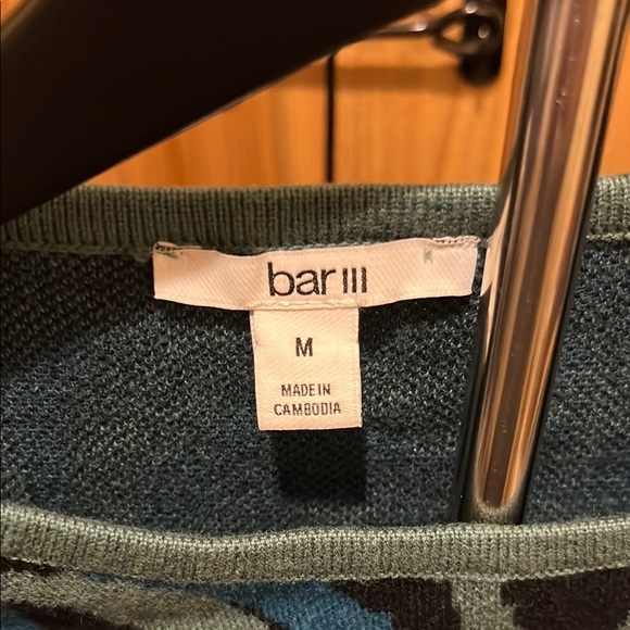 Bar III Zebra Print Long Sleeve Top in Teal and Black - Picture 2 of 9